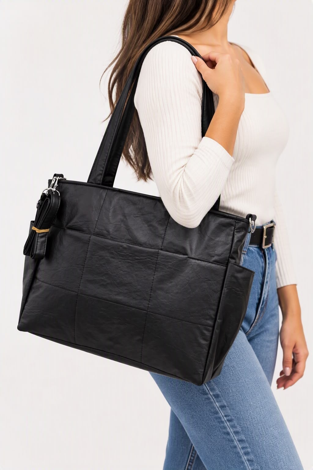 Tote Bag Bolsillo Pu - Imagen 3