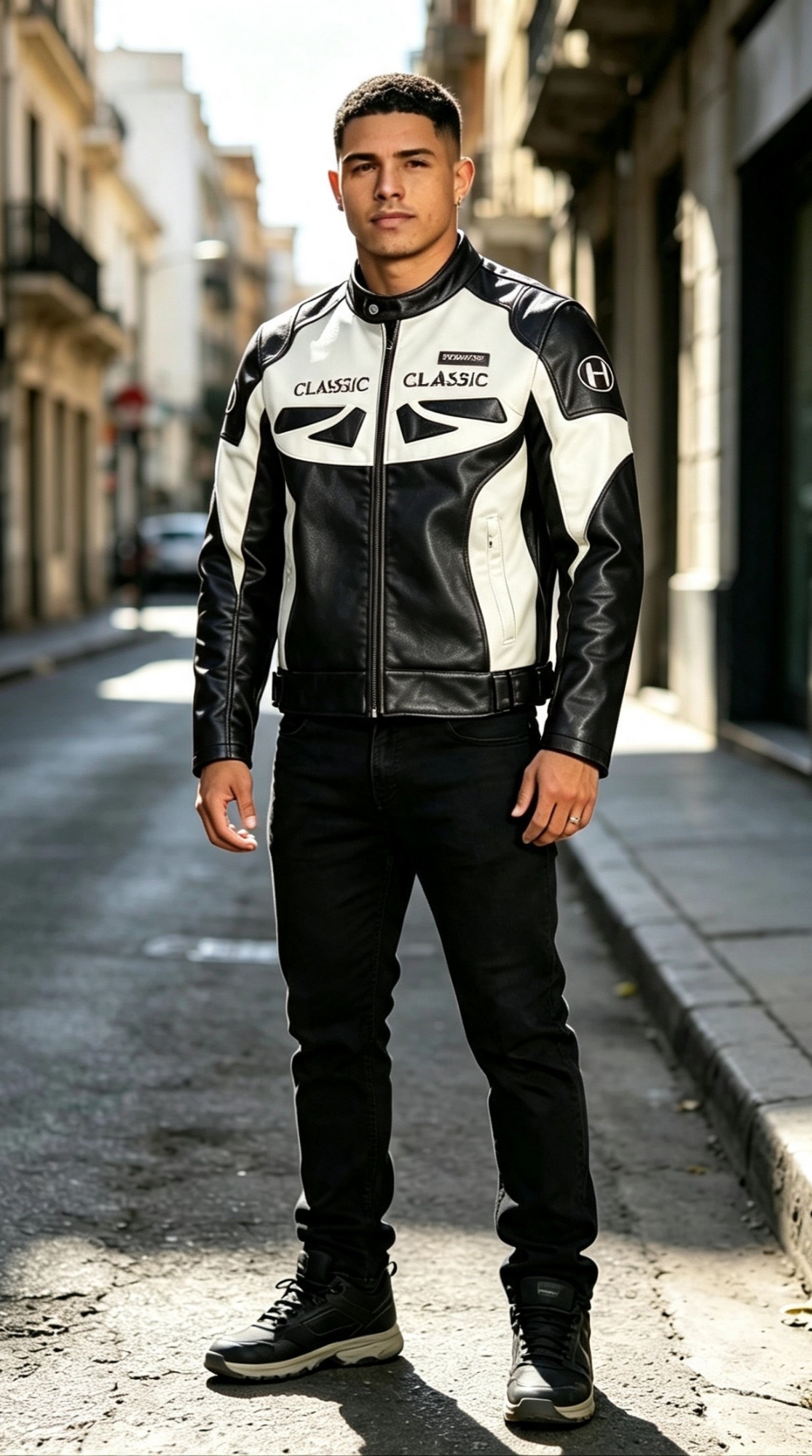 Campera Cuero Deportiva Moto - Imagen 2
