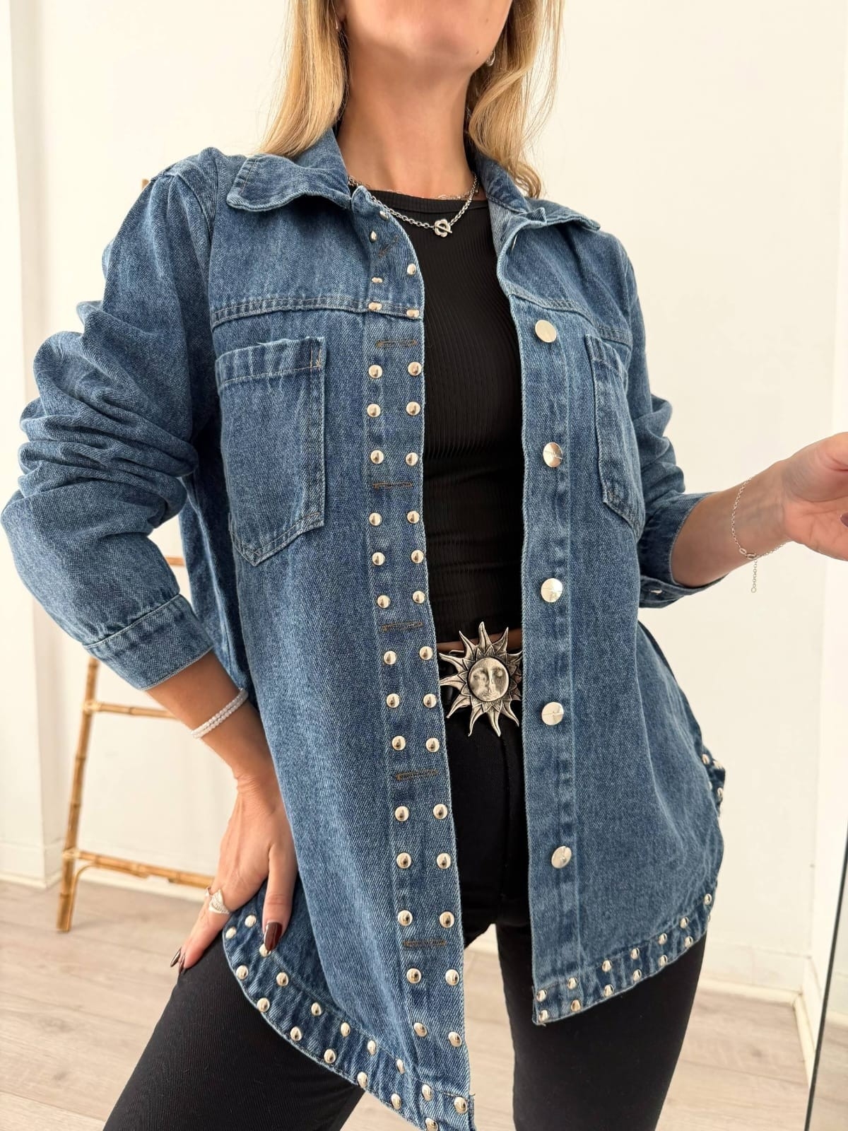 Camisaco Tachas Azul Nevado - Imagen 2