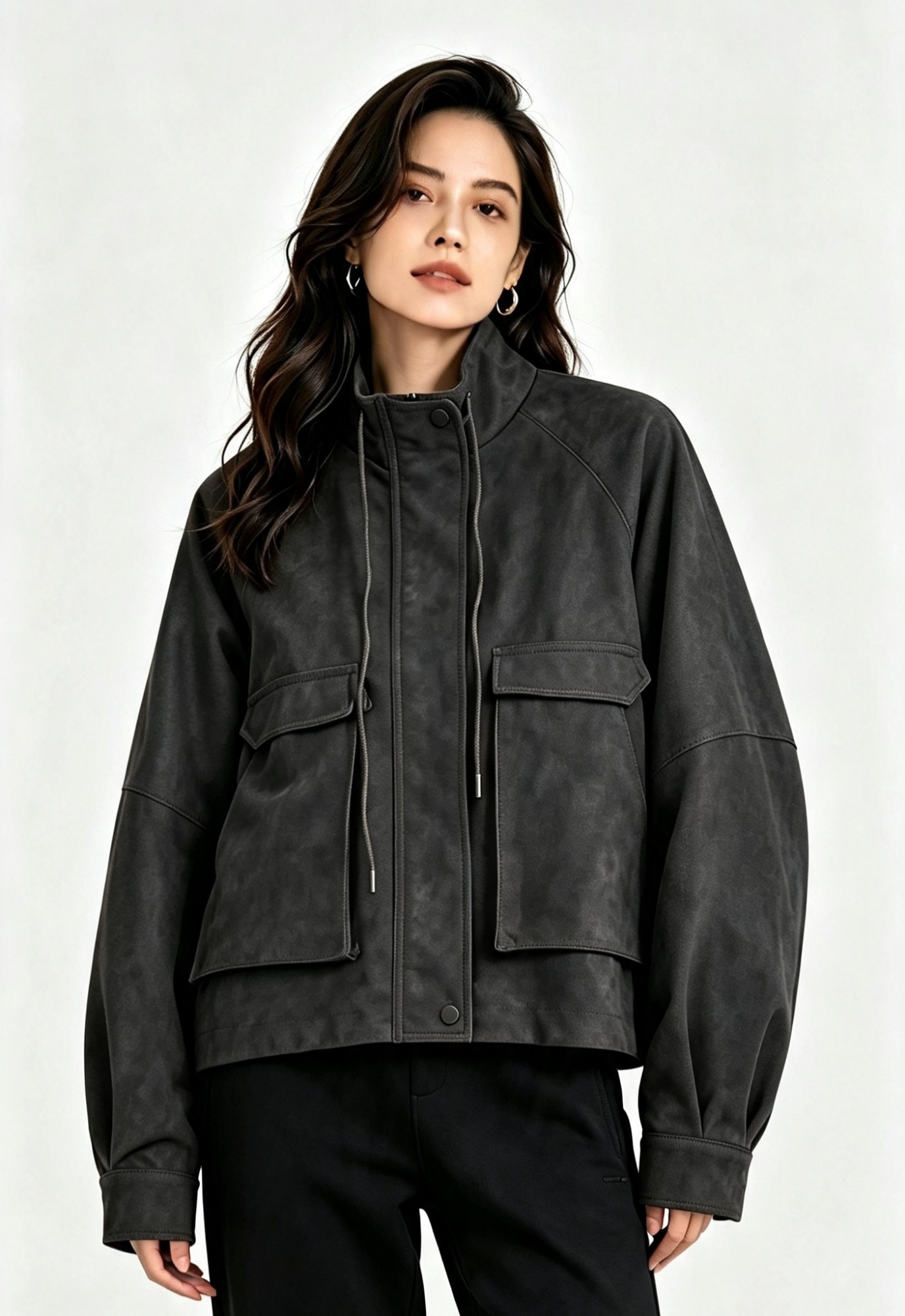 Campera Gamuza Tipo Bomber  Primavera - Imagen 2