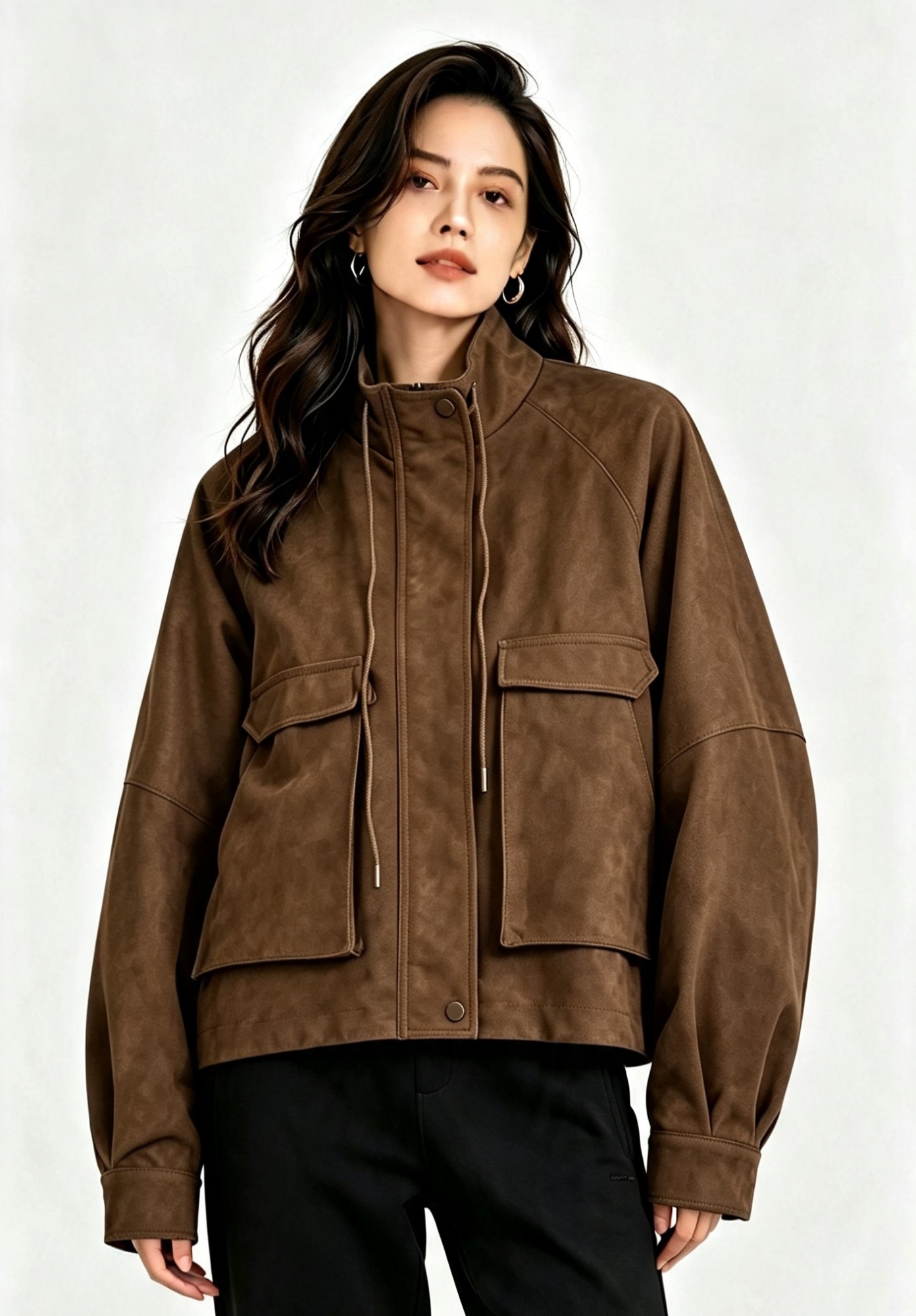 Campera Gamuza Tipo Bomber  Primavera - Imagen 3