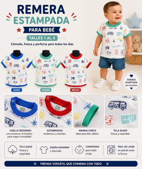 Remera Palmeras Bebe