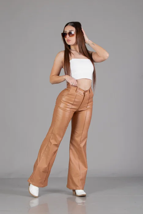 Wideleg Engomado C/ Pliegue Bol. Del. Nude  #calceperfecto