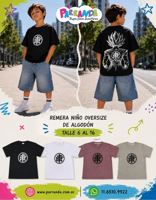 Remeras Niño Oversize