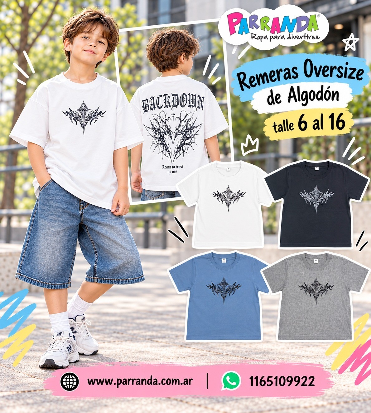 Remeras Niño Oversize - Imagen 2