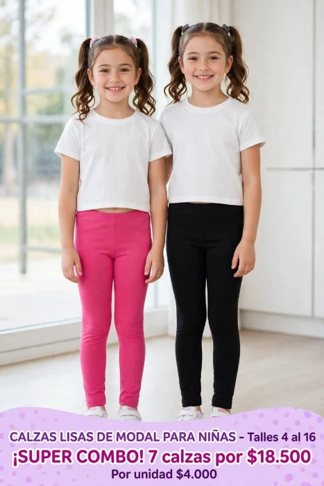 Calzas Lisas de Modal con Lycra