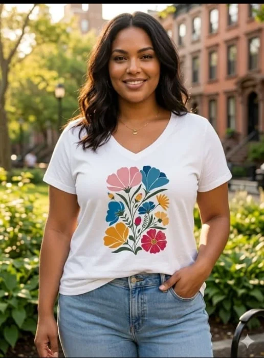 Remeras Cuello V Algodón Peinado Excelente Calidad