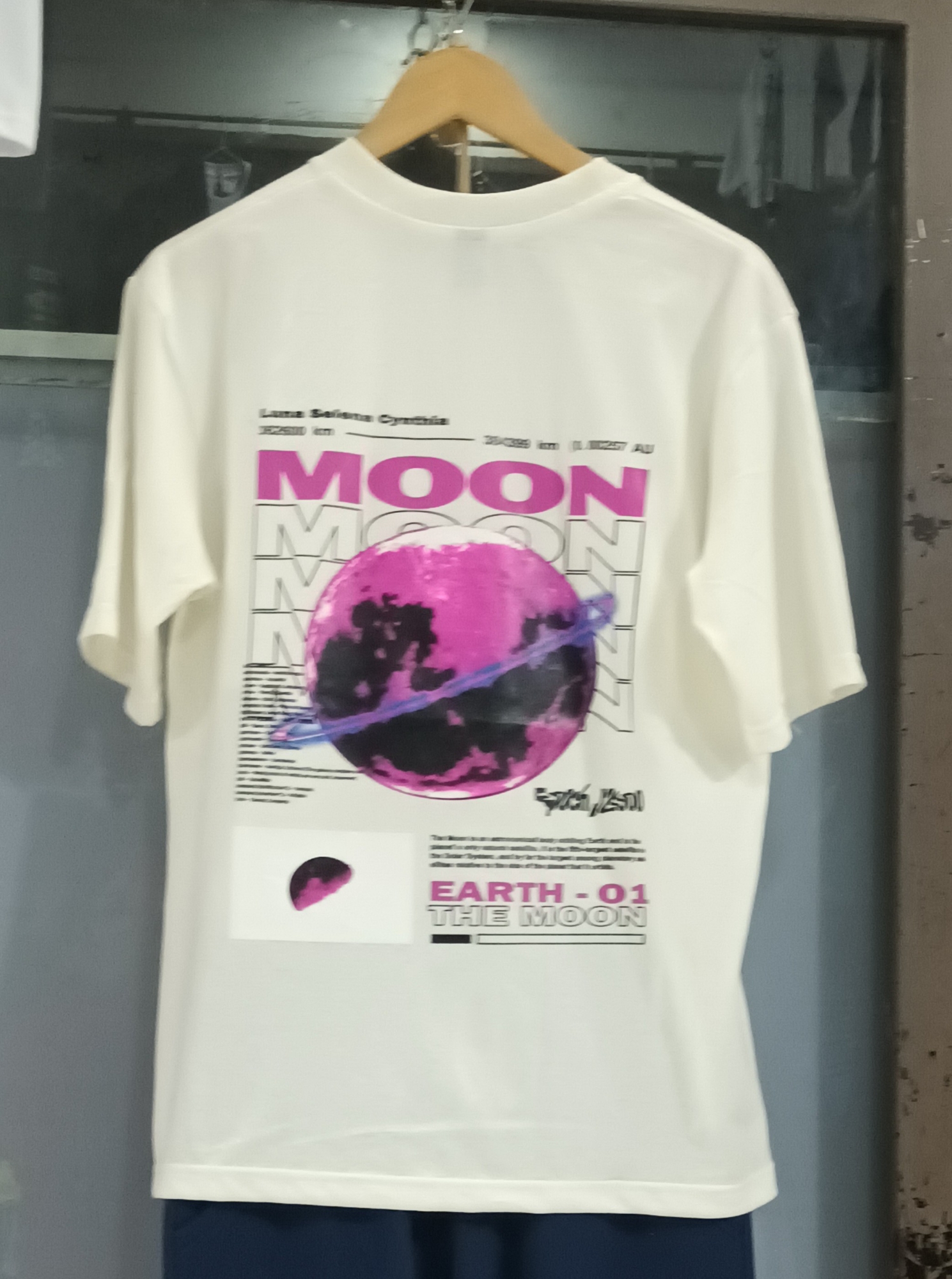 Remera Oversize Algodon Peinado Doble Estampa - Imagen 3