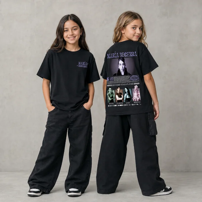 Remera Oversize "maria Becerra New" Niños Algodon Peinado