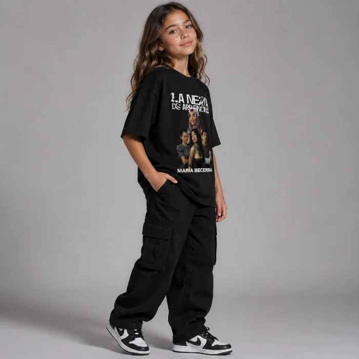 Remera "maria Becerra la Nena de Argentina" Oversize Niños