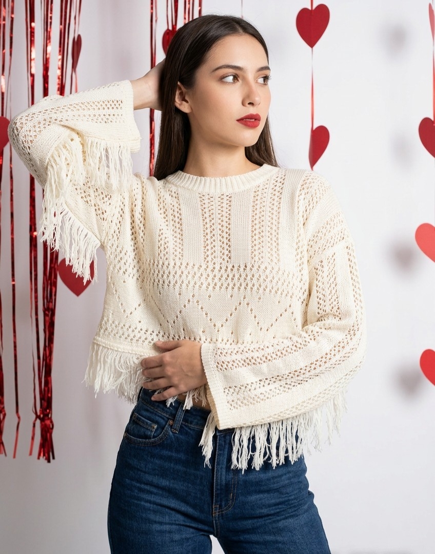 Sweater de Hilo con Flecos - Imagen 2