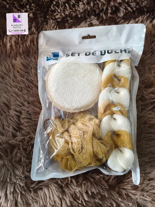 Set de Ducha 
con Esponja
flor 
gorrito de Baño 
marca City Blanco
por Mayor 
$5.000