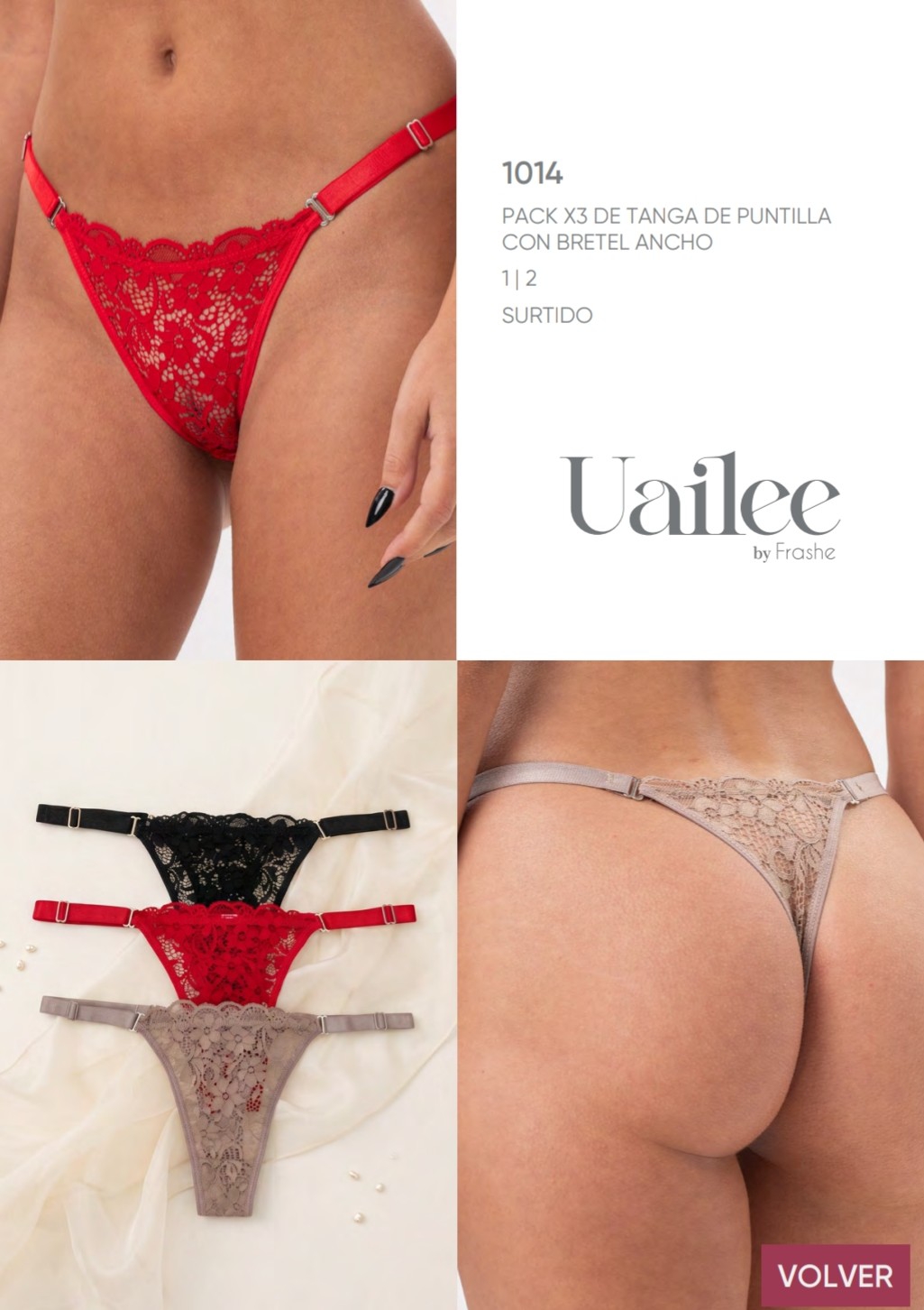 Uailee Art 1014 Pack de 3 Less (por Mayor) - Imagen 2