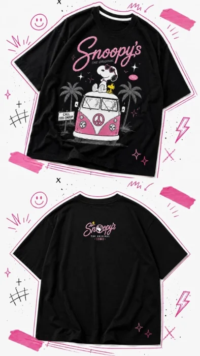 Remeron #snoopy Negro Natural y Choco