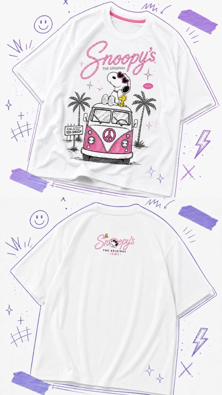 Remeron #snoopy Negro Natural y Choco - Imagen 2