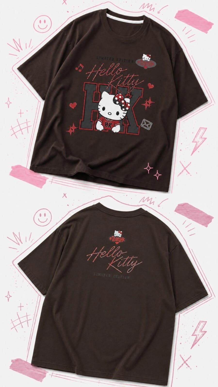 Remeron #hello Kitty Negro Natural y Choco - Imagen 2