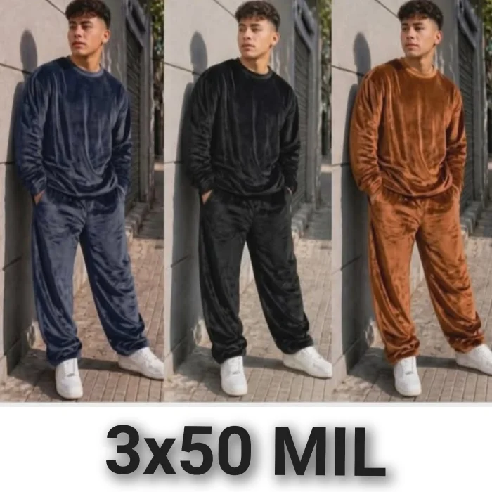 Conjuntos Plush Hombre Invierno