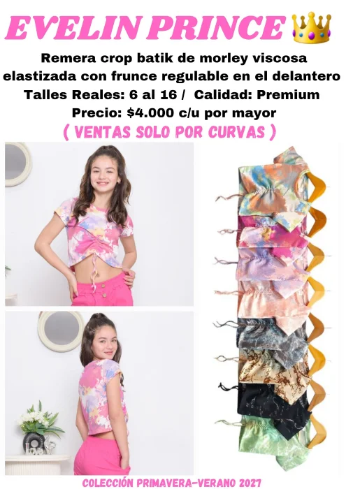 Remera Batik con Frunce Regulable