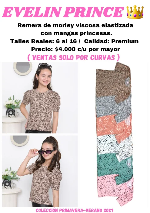 Remera con Mangas Princesas