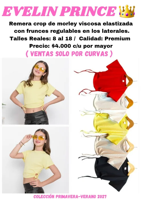 Remera con Frunces en los Laterales