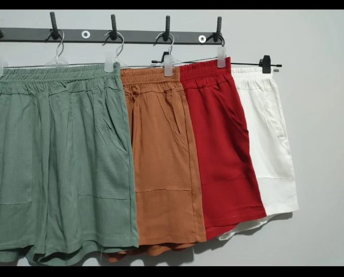 Shorts de Lino con Spandex
