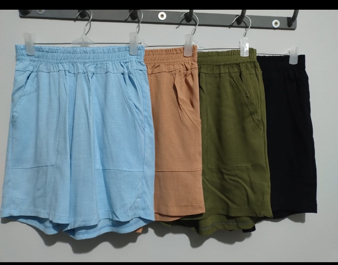 Shorts de Lino con Spandex - Imagen 2