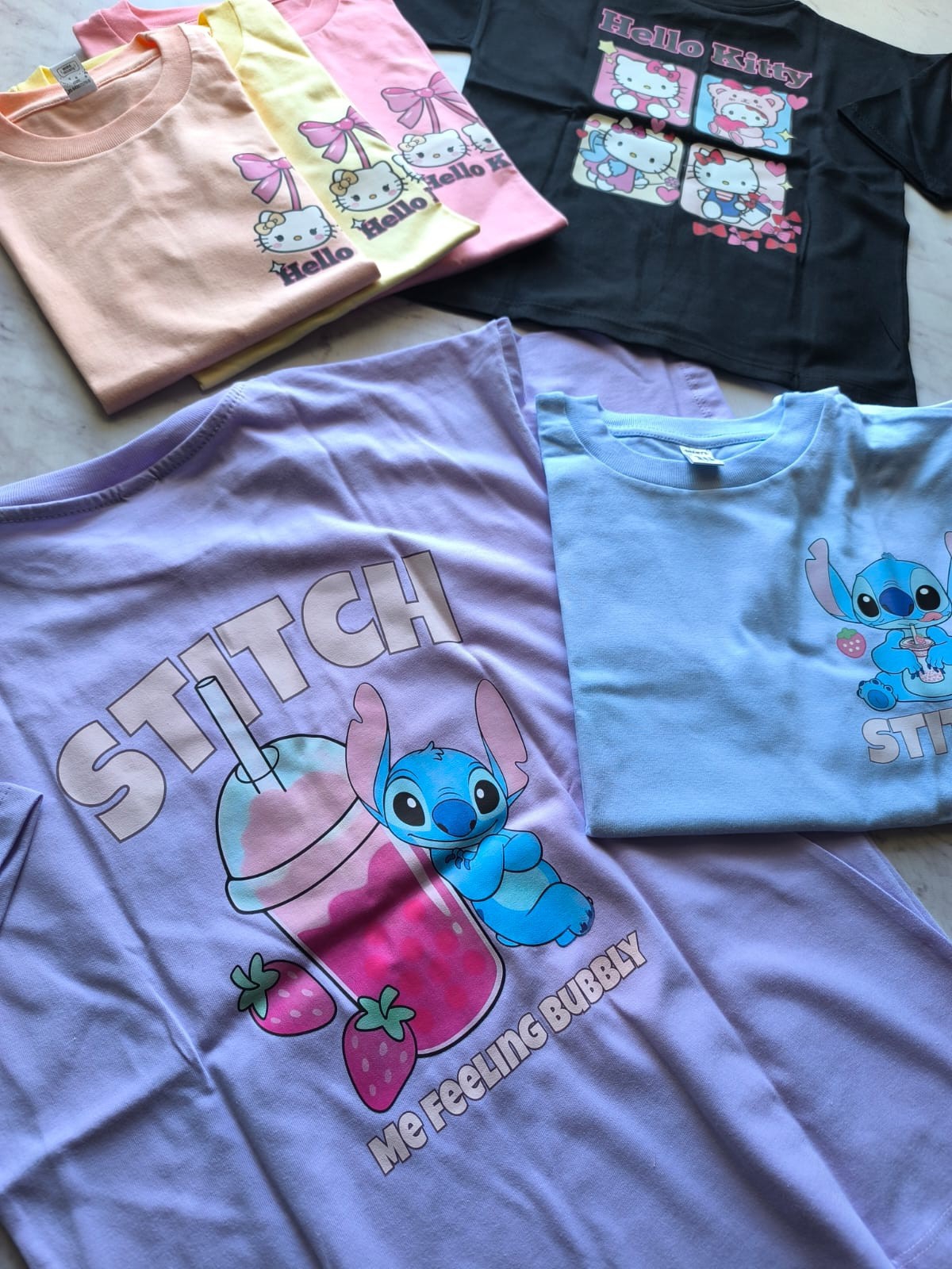 Remeras Overzises Stich y Kitty - Imagen 8