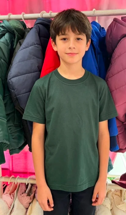 Remeras Lisas Unisex de Niños (as) Algodón Peinado