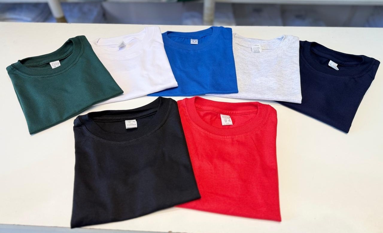 Remeras Lisas Unisex de Niños (as) Algodón Peinado - Imagen 3