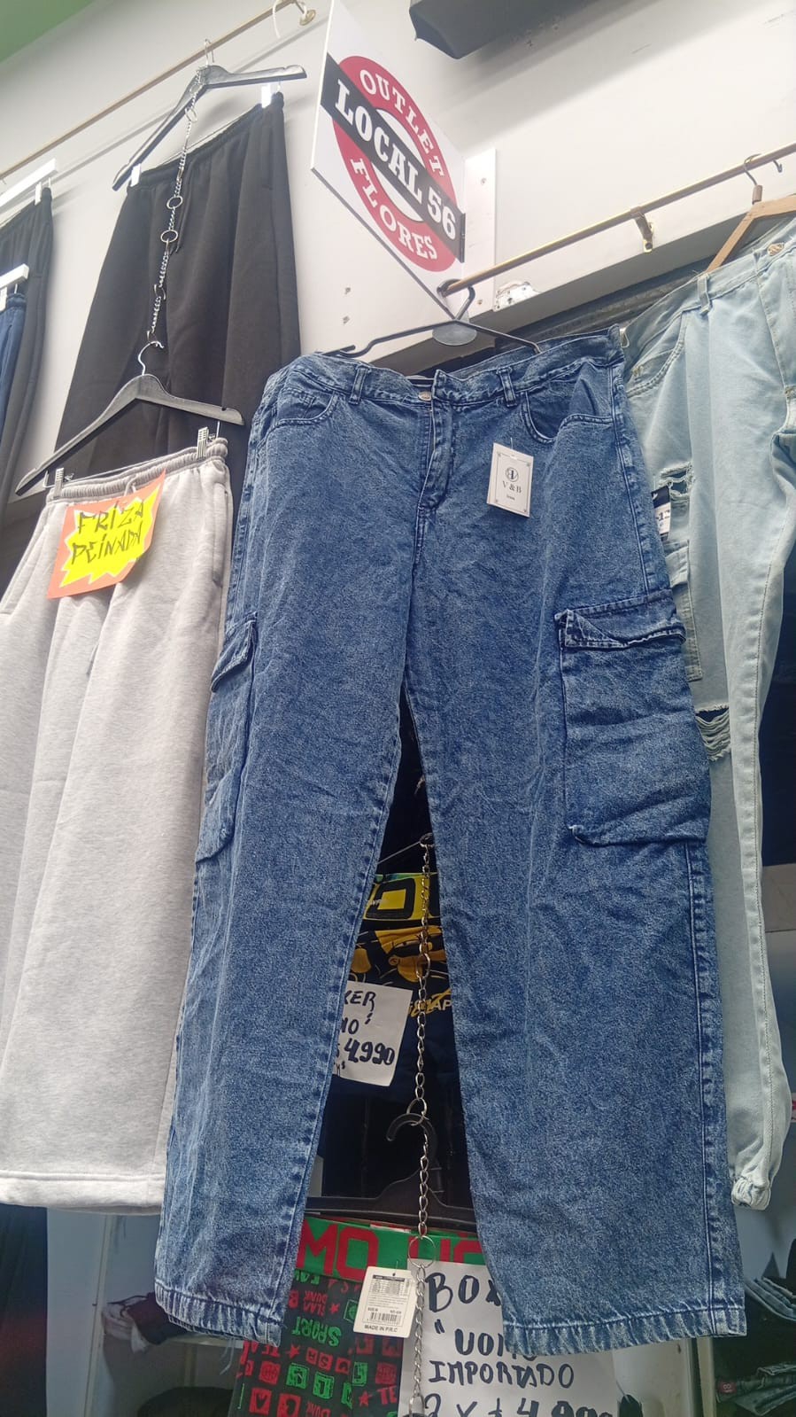 Jean Baggy Cargo Grande Pantalon Ancho Y2k Denim Moda Unisex Mayoristas Especial - Imagen 2