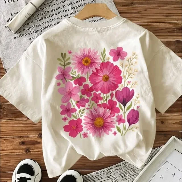 Remera Estampada Flores Rosas
