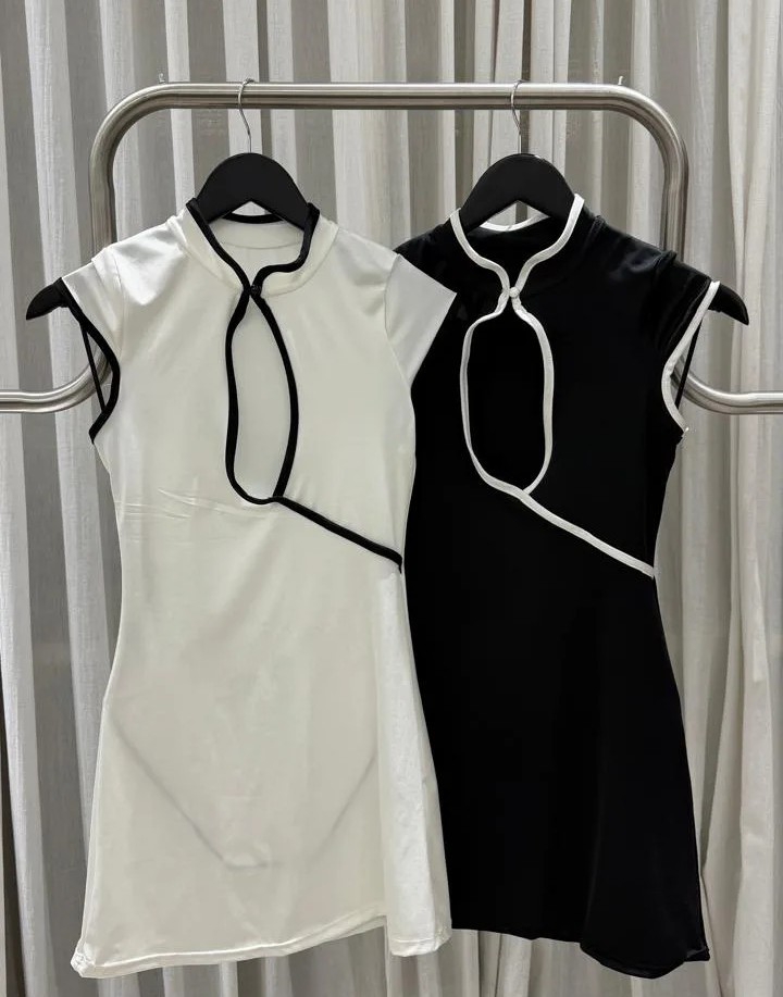 Vestido Cuello Mao - Imagen 3