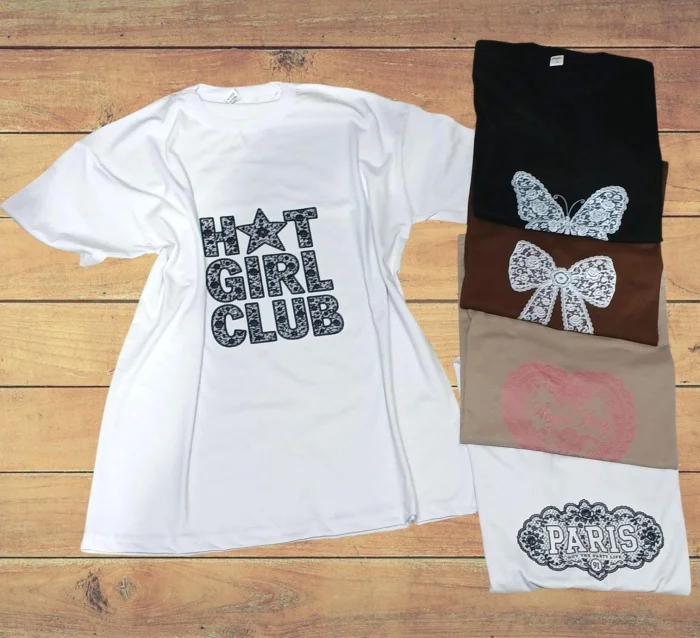Remera Simil Encaje Dama
