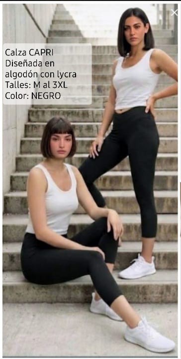 Calza Capri Algodón con Lycra - Imagen 4