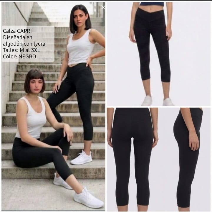 Calza Capri Algodón con Lycra - Imagen 3