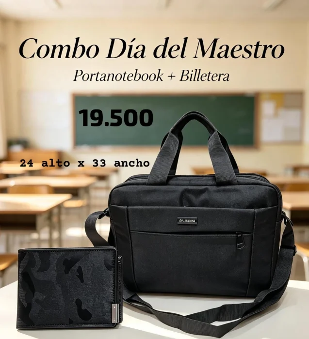 Combo Portanotebook +billetera Excelente Calidad