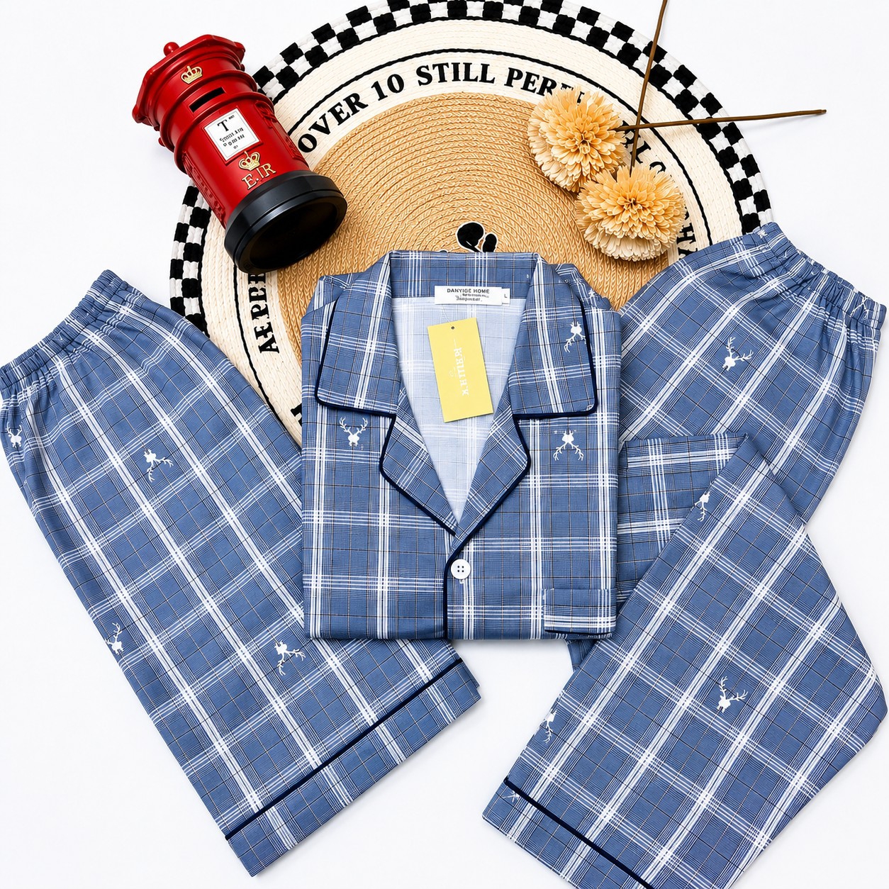 Pijama Camisero 3 Piezas Unisex - Imagen 1