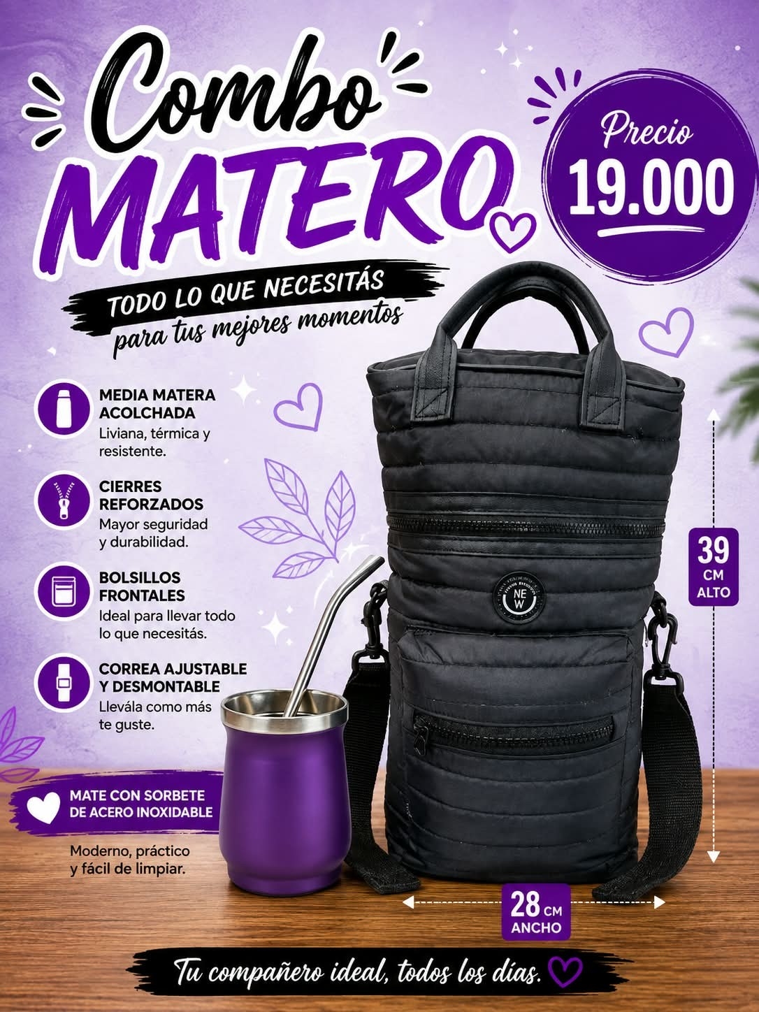 Combo Matero + Vaso Mate de Excelente Calidad - Imagen 3