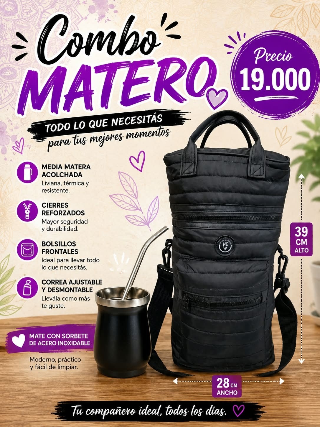 Combo Matero + Vaso Mate de Excelente Calidad - Imagen 4