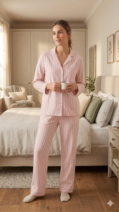 Pijama Camisero Lino