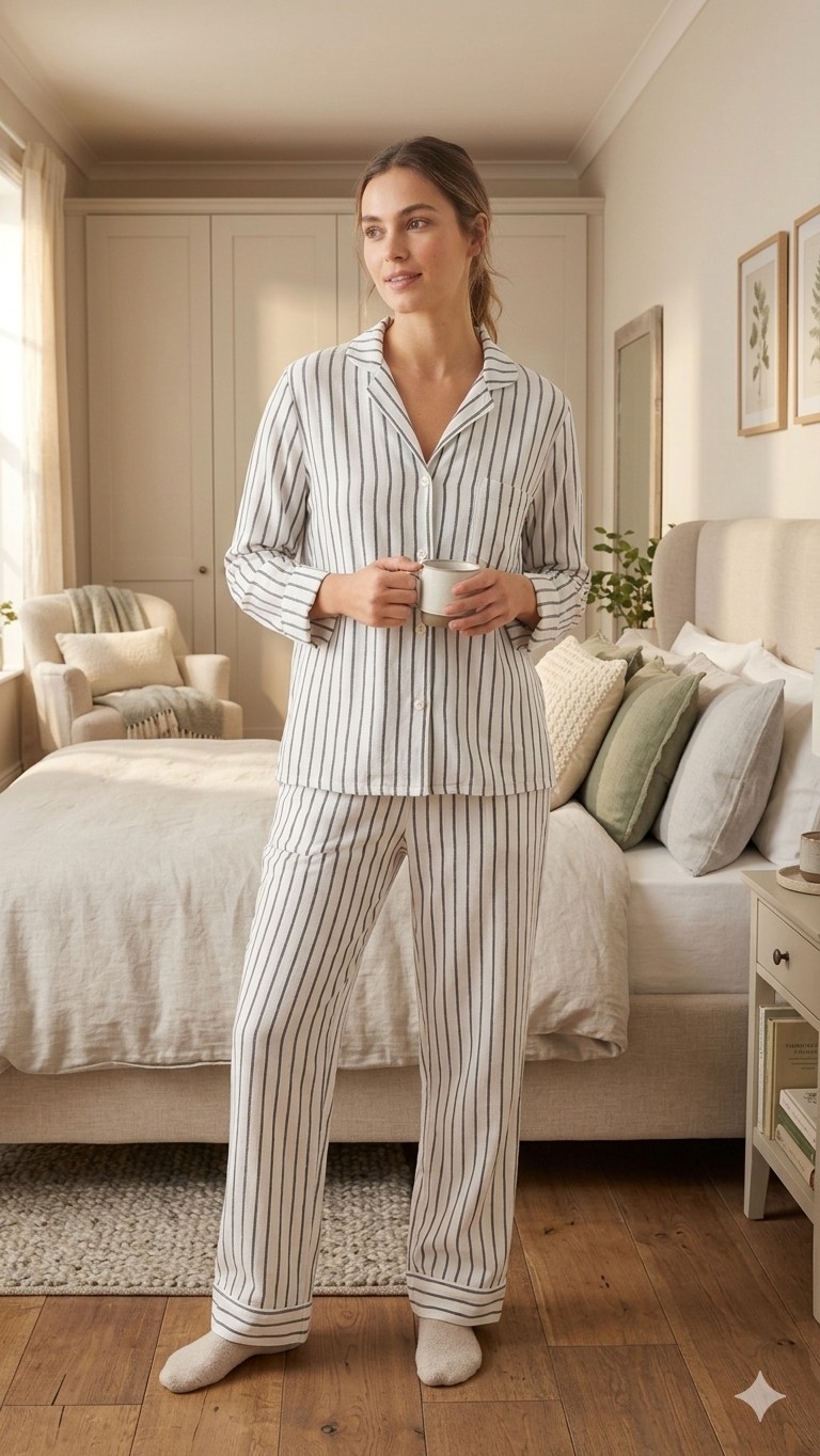 Pijama Camisero Lino - Imagen 2