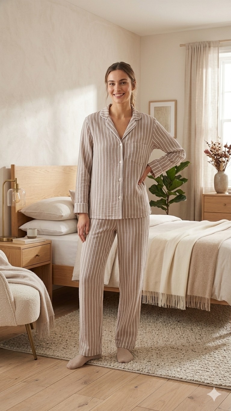 Pijama Camisero Lino - Imagen 3