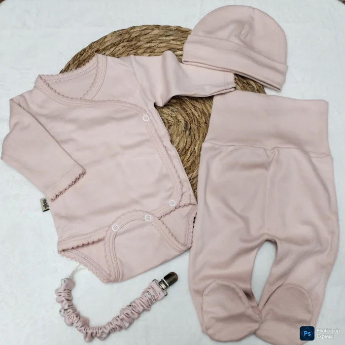 Ajuar 3 Piezas Body Kimono Picot