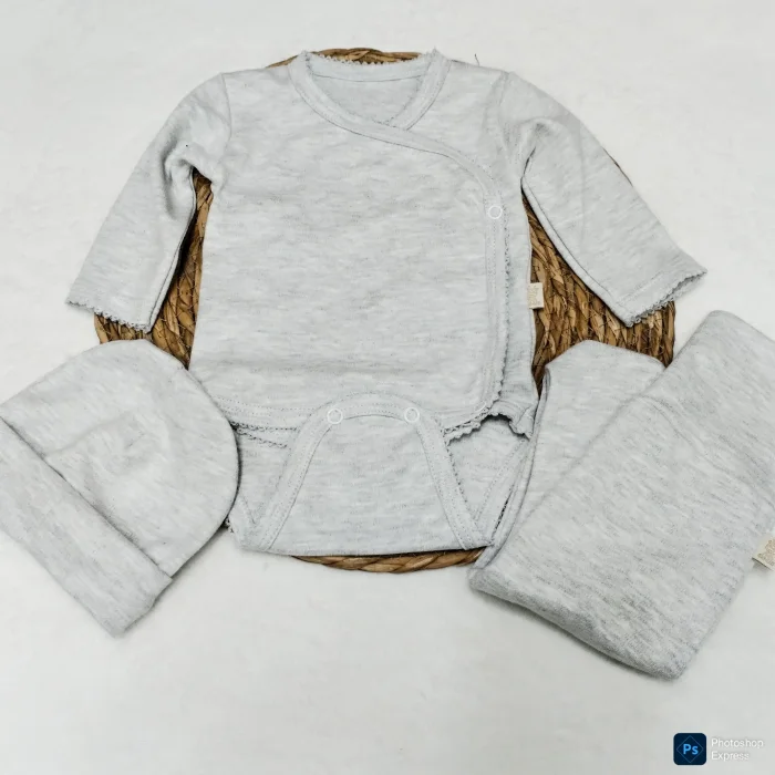 Ajuar 3 Piezas Body Kimono Picot