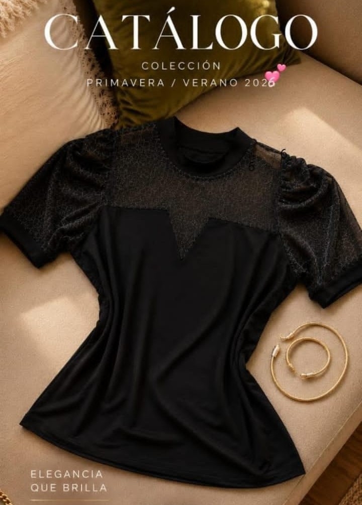 Remera con Tul Lurex Art Galy - Imagen 3