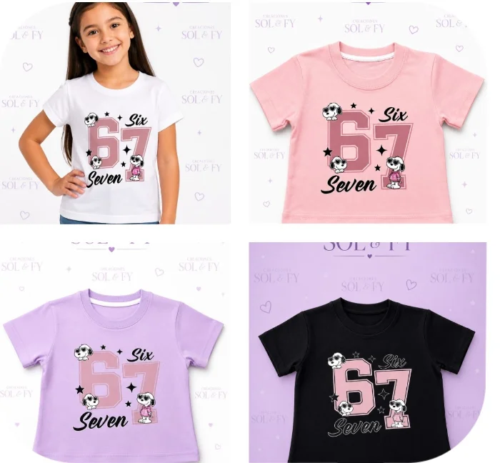 Puperas de Snoopy para Niña de Algodón Peinado Calidad Premium