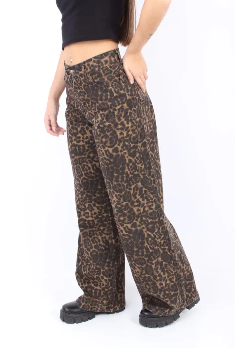 Wide Leg Animal Print