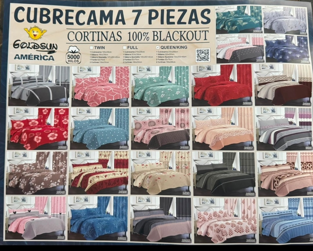 Cubrecama 7 Piezas Queen Estampados - Imagen 9