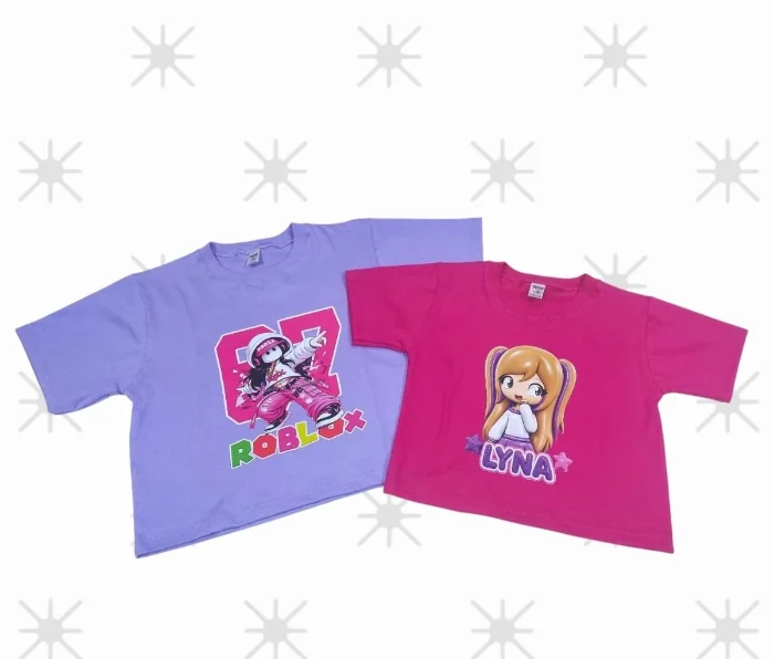 Crop para Niñas Algodón Peinado  Estampado