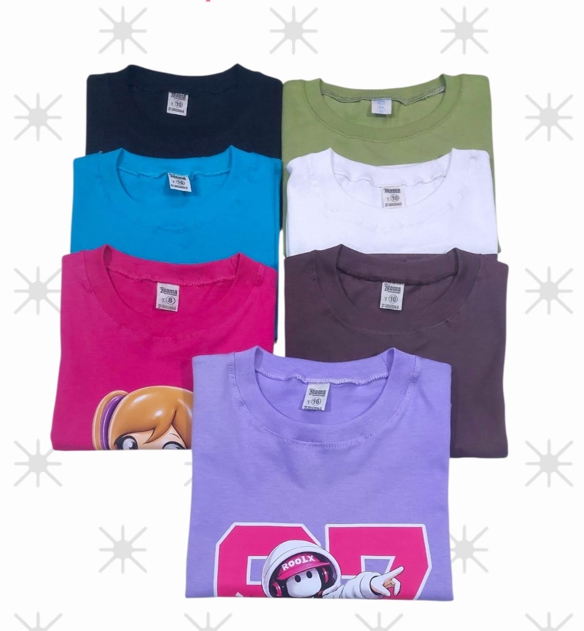 Crop para Niñas Algodón Peinado  Estampado - Imagen 3